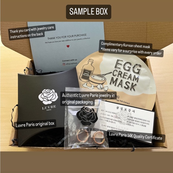 NIB Korean Brand Luvre Paris Shomei Pearl Ring Earrings - Picture 4 of 5